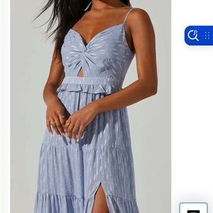 Astr Light Blue Maxi Dress